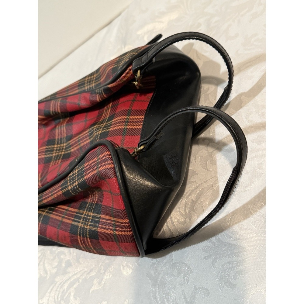 Villager by Liz Claiborne Vintage 90s Y2K Tartan Plaid Multiway Backpack & Case - Picture 3 of 13